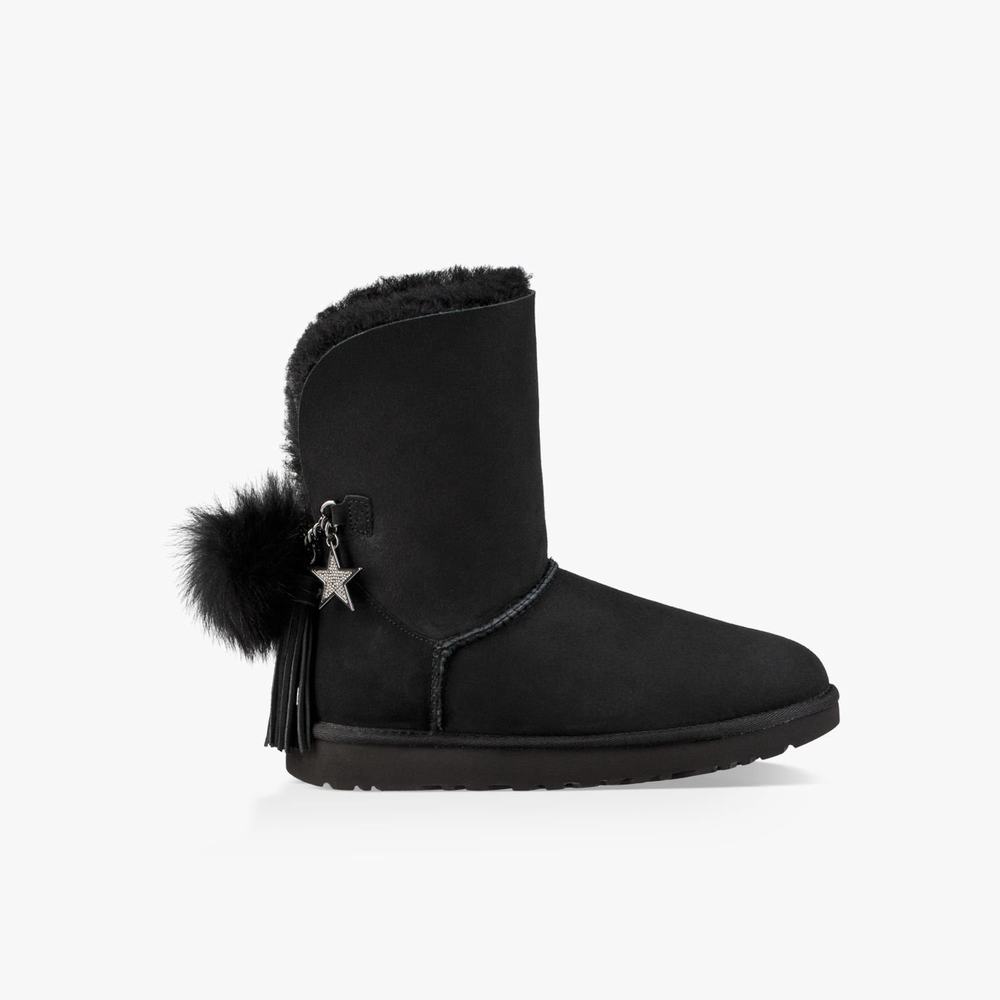 Bottes Classic UGG Classic Charm Femme Noir Soldes 327YEQIS